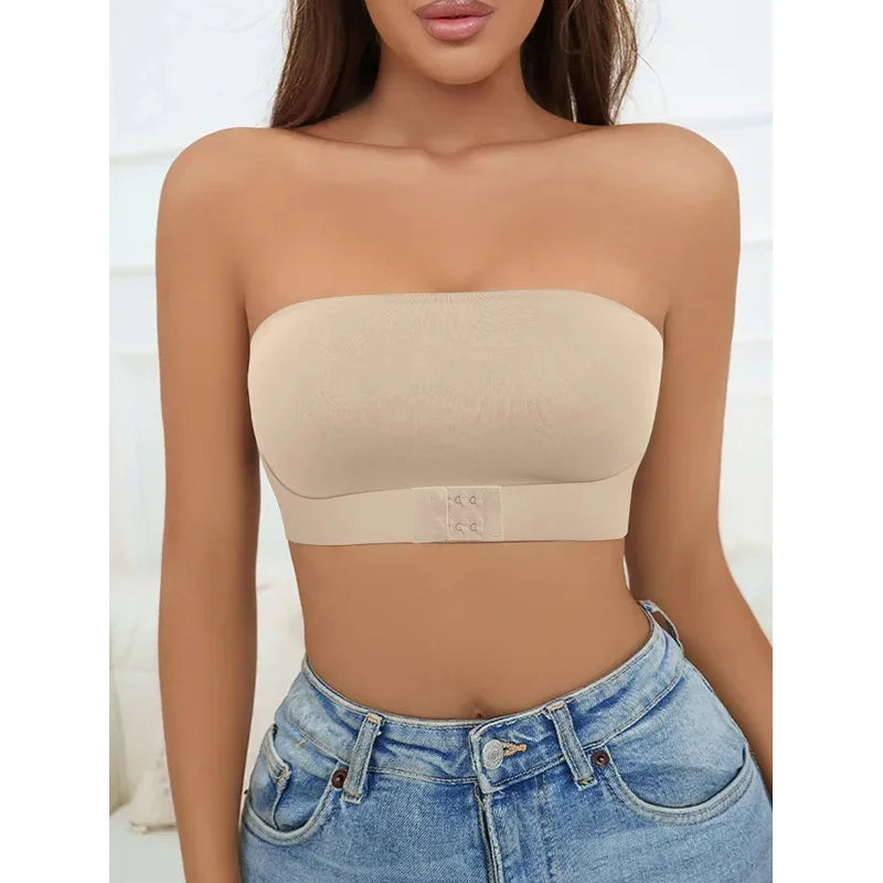 DivineCurve™ Seamless Front-Button Strapless Bra
